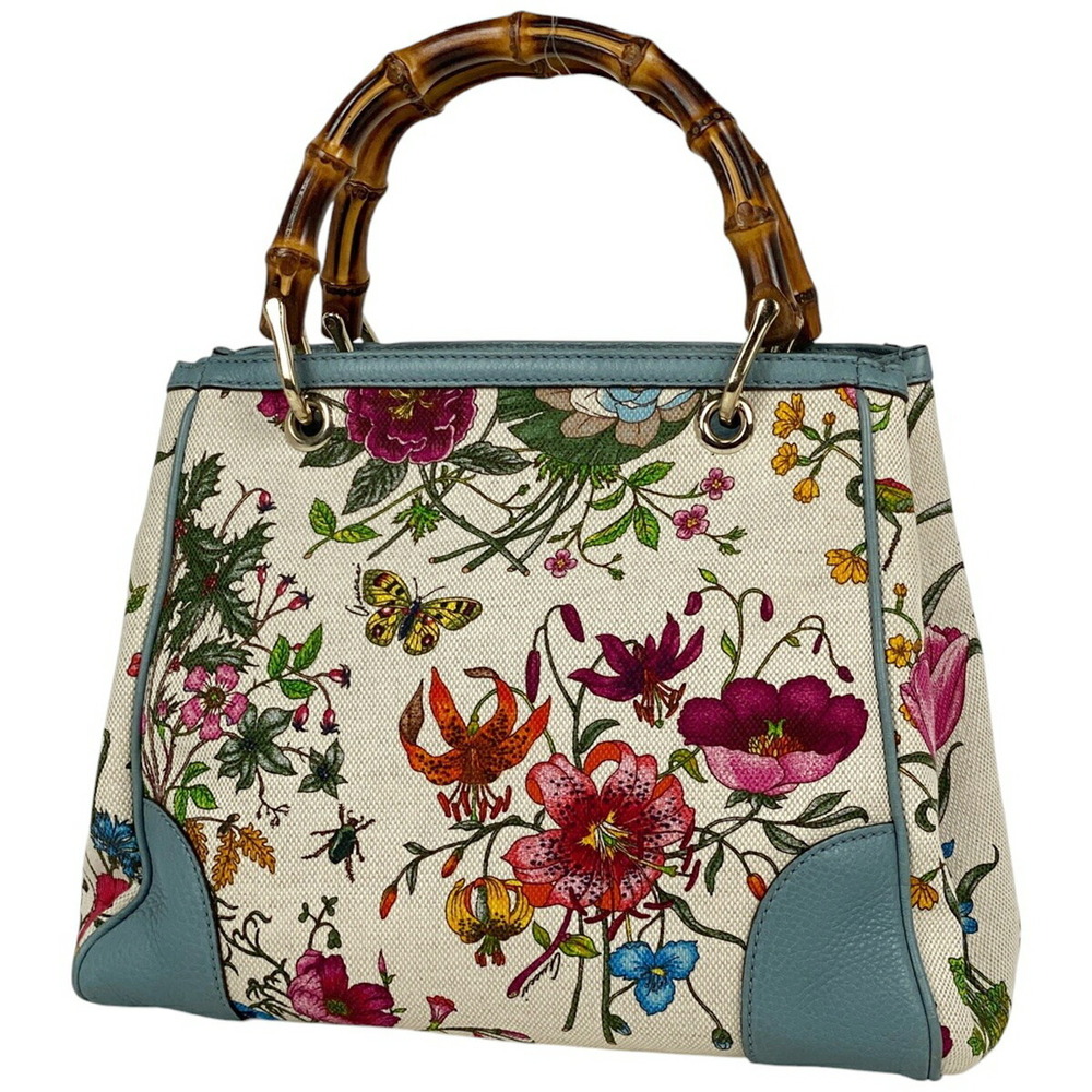 Gucci Bamboo Shopper Handbag Flora Flower Floral Flower Anniversary Edition